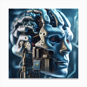 Cyborg Head 18 Canvas Print