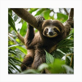 Sloth In The Tree Canvas Print