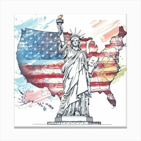 Statue Of Liberty Canvas Print