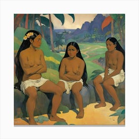 Mata Mau Once Upon A Time 1892 Paul Gauguin Art Print 2 Canvas Print