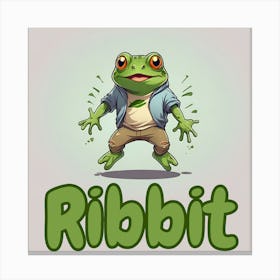 Ribbit Frog Lover Design – Funny Amphibian Art for Nature Enthusiasts Toile