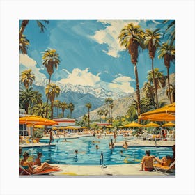 Palm Springs Pool 1 Canvas Print