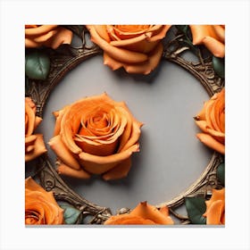 Orange Roses 12 Canvas Print