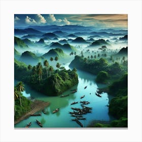 Sunrise In Vietnam Canvas Print