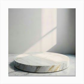 Round Marble Cutting Board Canvas Print