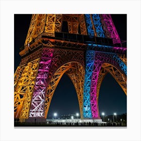 Eiffel Tower At Night 2 Canvas Print