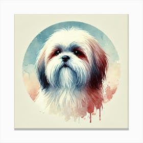 Watercolor Lhasa Apso 1 Canvas Print