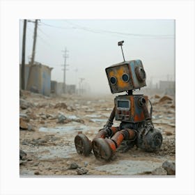 Robot - Robot Stock Videos & Royalty-Free Footage 2 Canvas Print