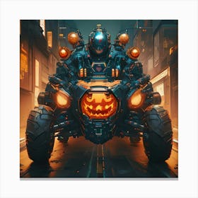 Pumpkin Car (Cyberpunk11) Canvas Print