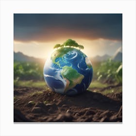 Earth Stock Videos & Royalty-Free Footage Canvas Print