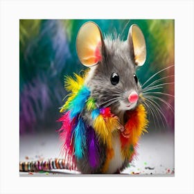 Rainbow Mouse 1 Canvas Print