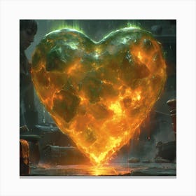 Heart Of Fire 1 Canvas Print
