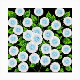 White Chrysanthemums 8 Canvas Print