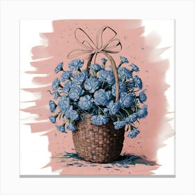 Blue Carnations Canvas Print