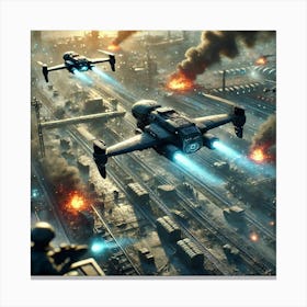 Raven Drones Role Converted Canvas Print