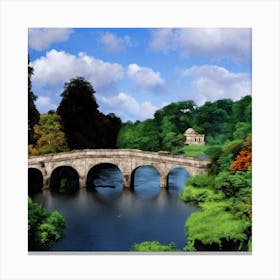 Bridge Over A River Canvas Print