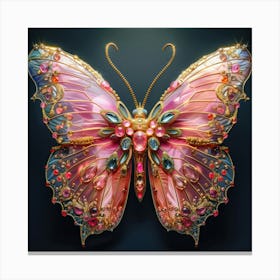Colorful Gems Butterfly 1 Canvas Print