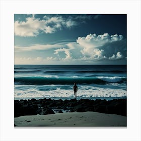 Default Into The Ocean Blue Art Print 1 Canvas Print