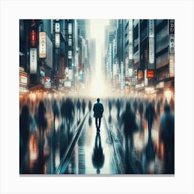 City At Night 6 Canvas Print