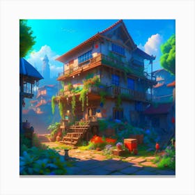 Asian Village Canvas Print