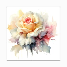 Watercolor Rose Canvas Print