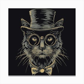 Steampunk Cat 46 Canvas Print