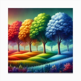 Colorful Trees Canvas Print