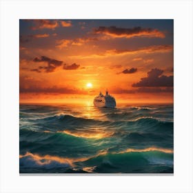 Default Pictures Of Sunset At Sea 0 Canvas Print