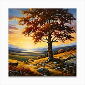 Sunset In Scotland Canvas Print