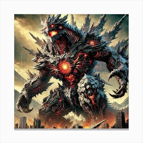 Super Kaiju Portrait Canvas Print