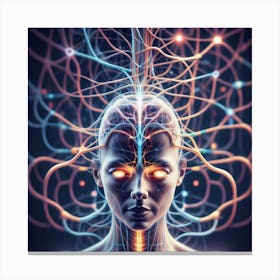 Female Brain And Nervous System 1 Canvas Print
