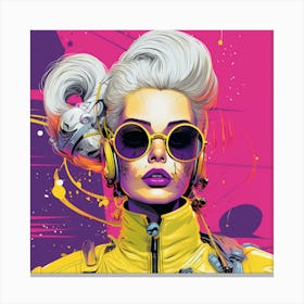 Cyberpunk Girl 3 Canvas Print