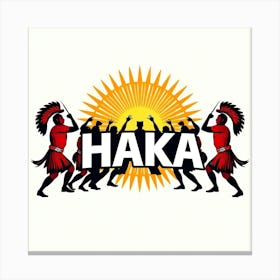 Haka Dancers - Illustration with Text Lienzo