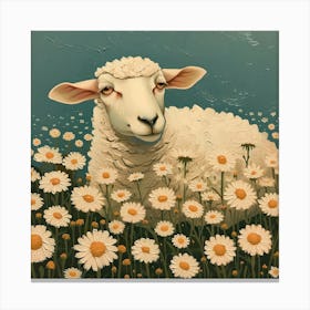 Sheep Fairycore Painting 6 Canvas Print