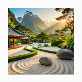 Asian Garden Canvas Print