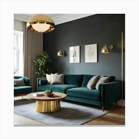 Modern Living Room 107 Canvas Print