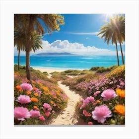 Path To The Beach 10 Canvas Print