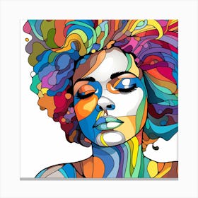 Afro Haired Woman 5 Canvas Print