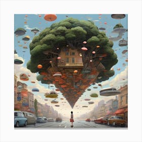 City In The Sky Canvas Print