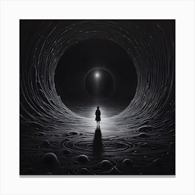 Man In A Tunnel Canvas Print