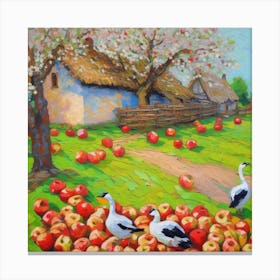 Apples In The Orchard Canvas Print