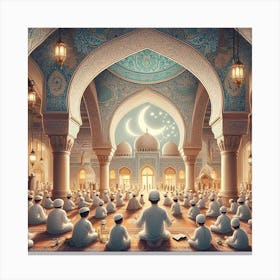 Muslim Prayerلمشاعر الروحانية في رمضان 7 Canvas Print