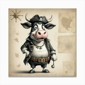 Pirate Cow 2 Canvas Print