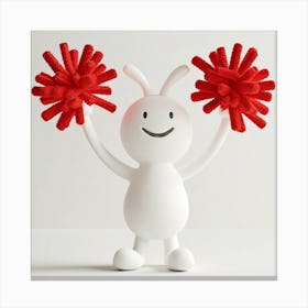 Cheerleader Bunny Canvas Print