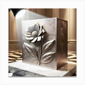 Sculpture Of A Flower Canvas Print