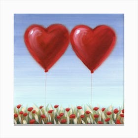 Heart Balloons 2 Canvas Print