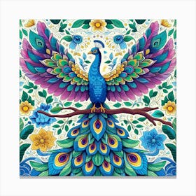 Peacock 1 Canvas Print