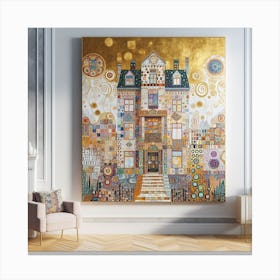 House By Gustav Klimt 1 Canvas Print