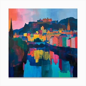 Abstract Travel Collection Edinburgh Scotland 1 Canvas Print