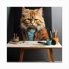 Cat Portrait Canvas Print